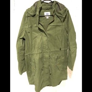 Old Navy Hooded Full Zip Full Length Cargo Jacket